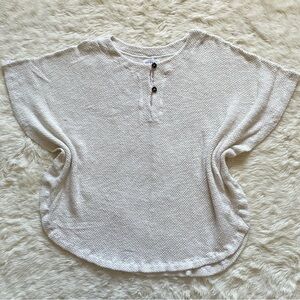 Velvet by Graham and Spencer Poncho Butterfly Sleeve Knit Pullover Cream M